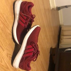 Pink Adidas running shoes